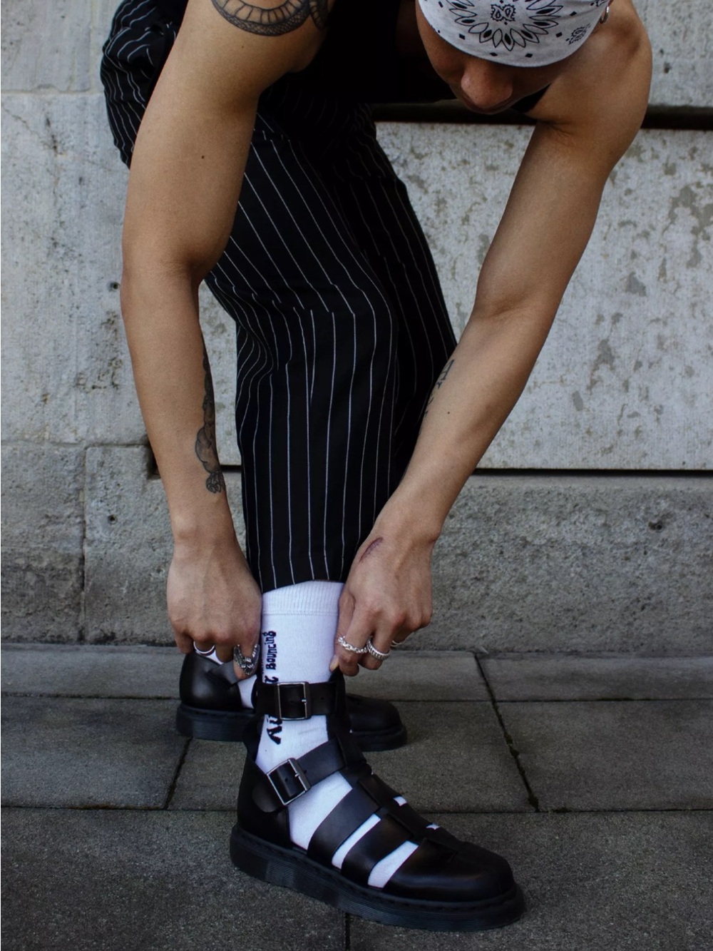 Dr Martens GERALDO LEATHER GLADIATOR SANDALS
